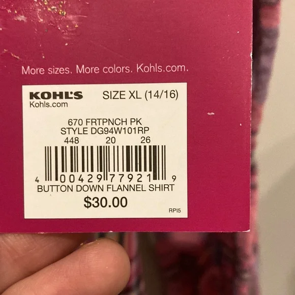 NWT- SO Brand Button Down Flannel Shirt - Picture 2 of 7